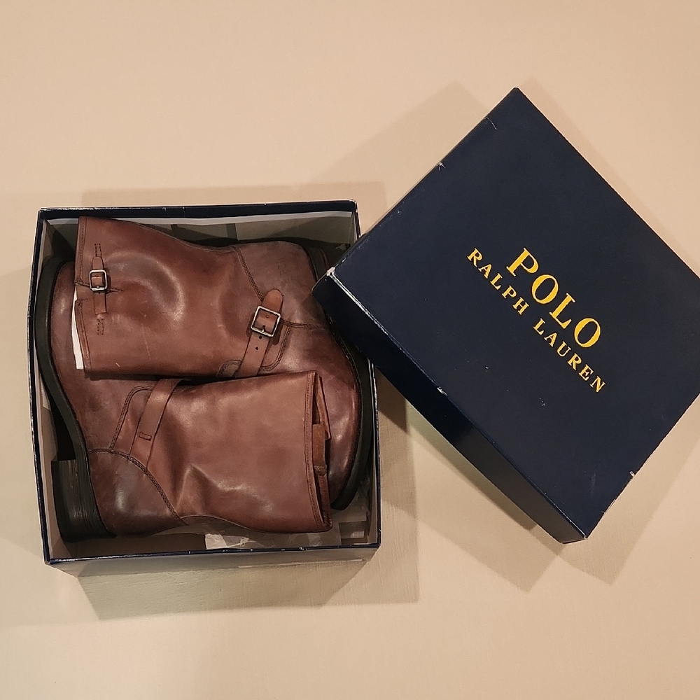 Polo by Ralph Lauren Men's Brown Leather Boots